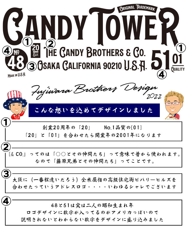 キャンディタワー　オフィシャル　ステッカー　Mサイズ　8.5cm　（ホワイト） ■ アメリカ雑貨 アメリカン雑貨 |  | 07