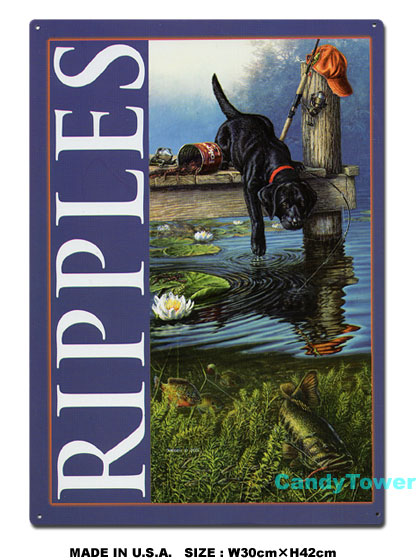 ラブラドールレトリバー　ブリキ看板　（RIPPLES）　■ アメリカン雑貨 アメリカ雑貨 | 