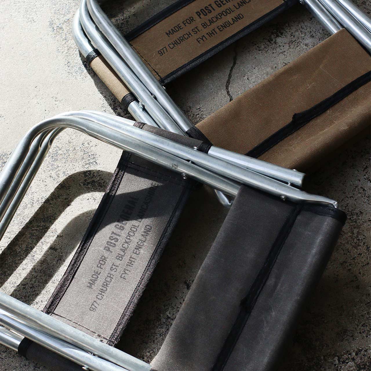 ポストジェネラル　ワックスドキャンバス　フォールディングチェアー　（ブラウン）　折り畳みチェア　折りたたみイス 爆買 |  | 08