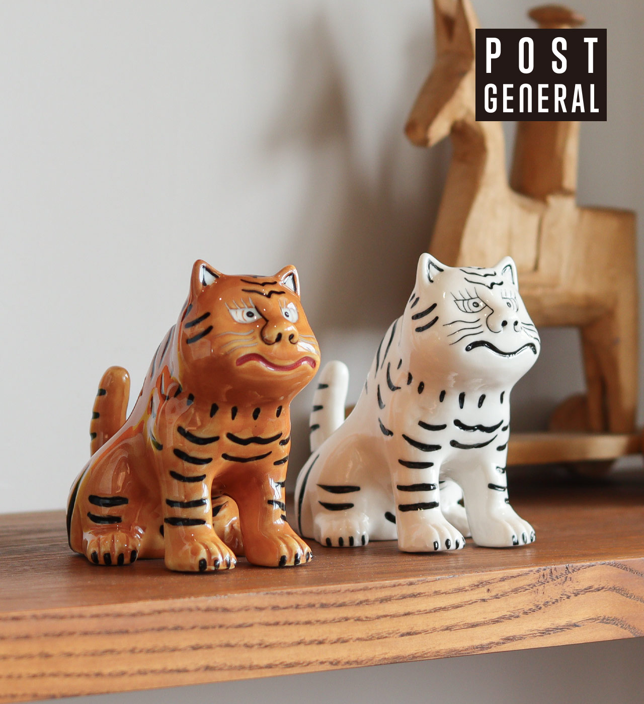 ポストジェネラル　チベタン　タイガーオブジェ　（イエロー） ■ アメリカン雑貨 アメリカ雑貨