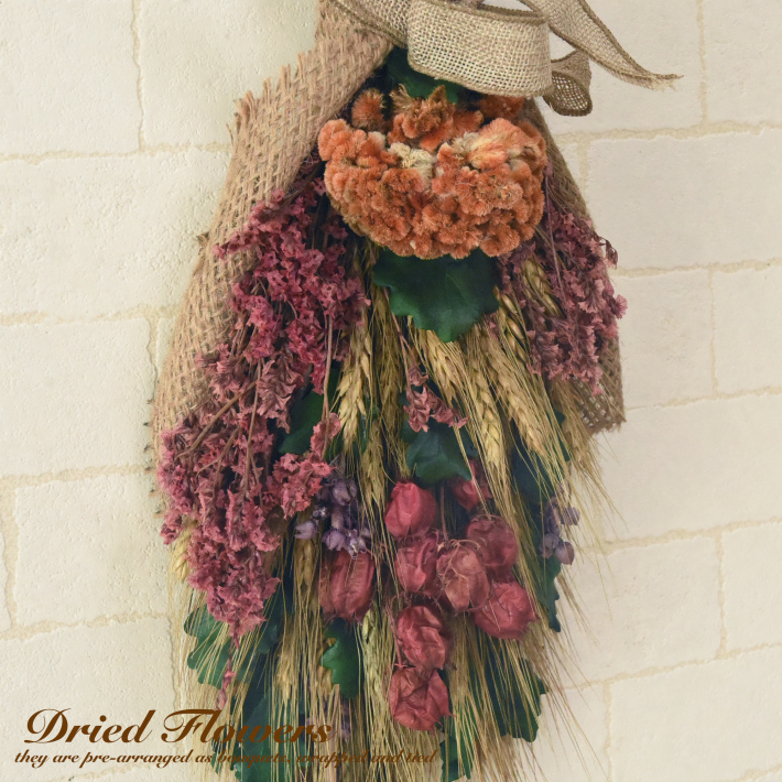 ドライフラワー スワッグ 花束 ブーケ アンティーク セット インテリア アレンジ 花 ブルー ピンク ホワイト 白 壁掛け ギフト フレンチ カントリー 25 Canffy 通販 Yahoo ショッピング