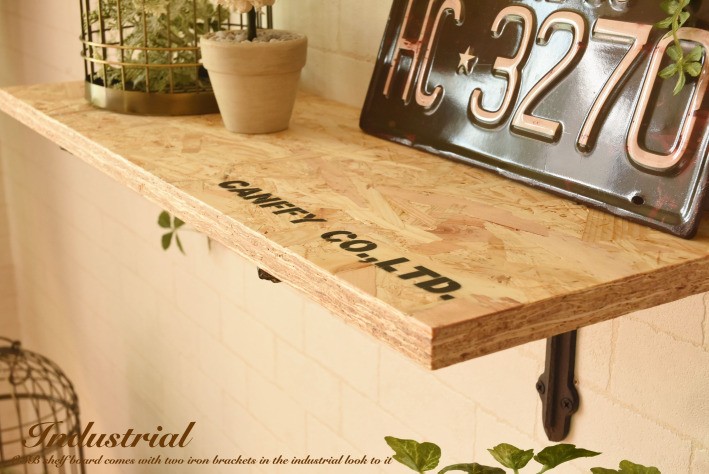 ウォールシェルフ OSB 60cm x 20cm ナチュラル 壁掛け 棚 壁面 木製