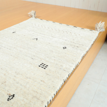 玄関マット おしゃれ ウール100% ギャッベ ギャべ 50×80 カーペット