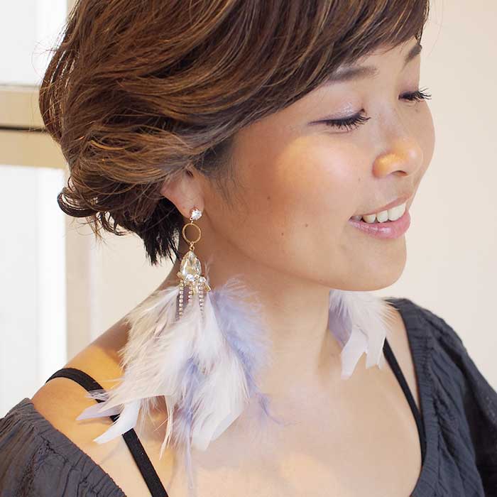 ☆CHANEL☆ 25S フェザーモチーフ 羽根 ピアス レディースピアス フェザー 羽根[品番：YUKA0008065]｜YUKATAN