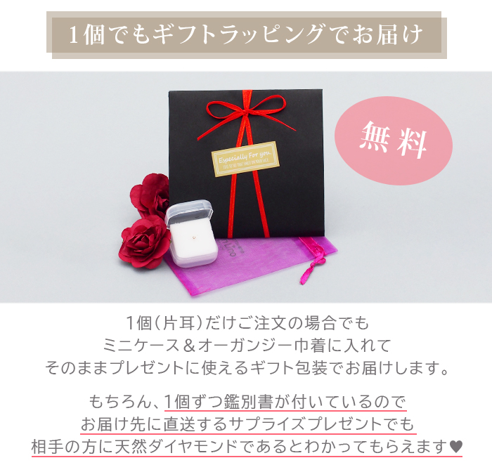 SWAROVSKI 天然ダイヤモンドピアス 18金 0.06ct フクリン つけっ