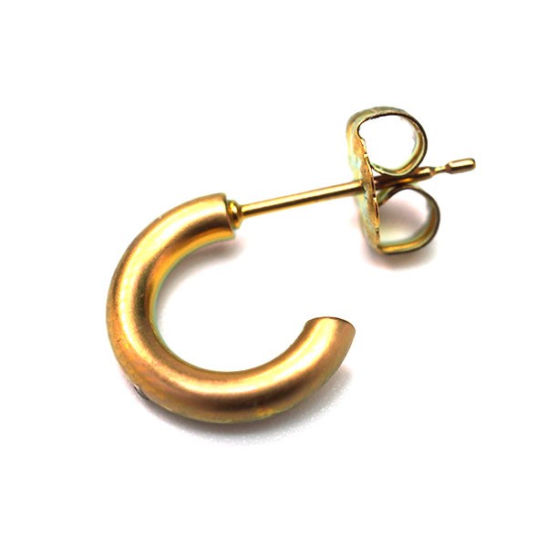 チタン ピアス フープ ハーフ 小さめ 純チタン 幅2mm×直径10mm