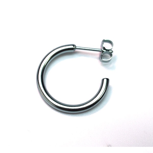チタン ピアス フープ ハーフ 大きめ 純チタン 幅2mm×直径20mm