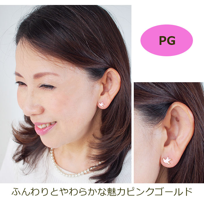 SWAROVSKI セカンドピアス つけっぱなし k18 k14 18金 小鳥