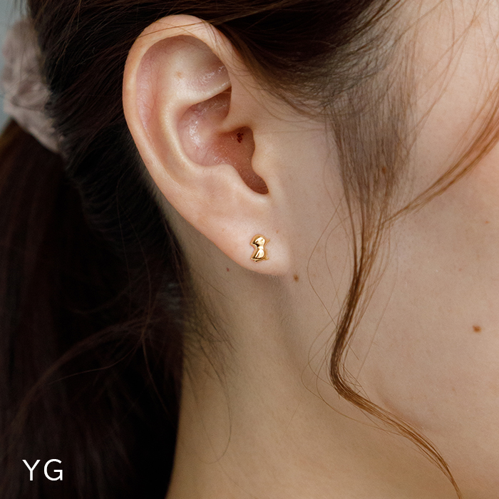 セカンドピアス つけっぱなし K18 K14 アレルギー対応 18金 すずめ 鳥