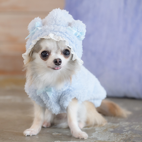 CanNana 犬 服 犬の服 アウター 冬服 キュートなくま耳ボアジャケット