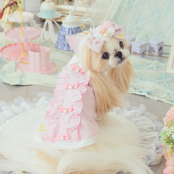 CanNana アリス 不思議の国のアリス ピンク 犬服 シャツ トップス