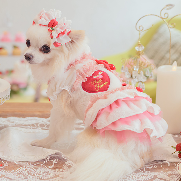 CanNana 犬 犬服 冬服 防寒 暖かい ドックウェア ワンピース かわいい