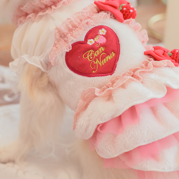 CanNana 犬 犬服 冬服 防寒 暖かい ドックウェア ワンピース かわいい