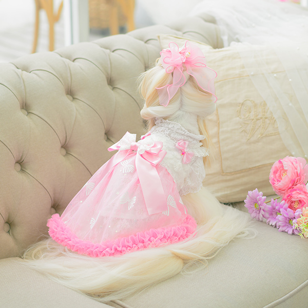 レース＆チュールキャミワンピース(リボンブローチ付き)13