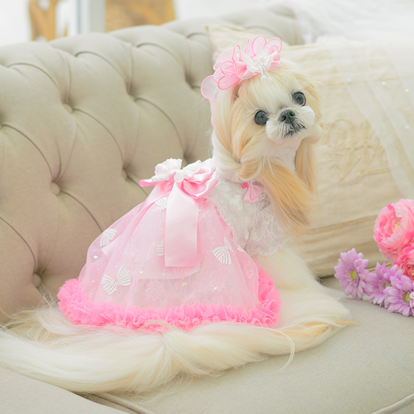 レース＆チュールキャミワンピース(リボンブローチ付き)14