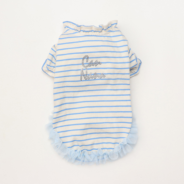 ロゴラインストーンボーダーカットソー05