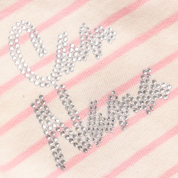 ロゴラインストーンボーダーカットソー08