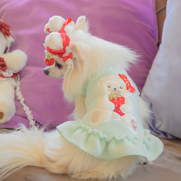 CanNana 犬 バレッタ アクセサリー リボン アクセ 秋冬 ギフト
