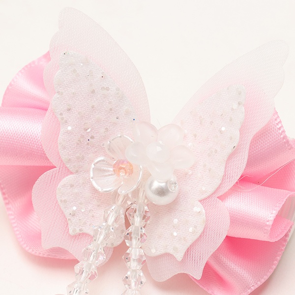 きらきらバタフライバレッタリボン08