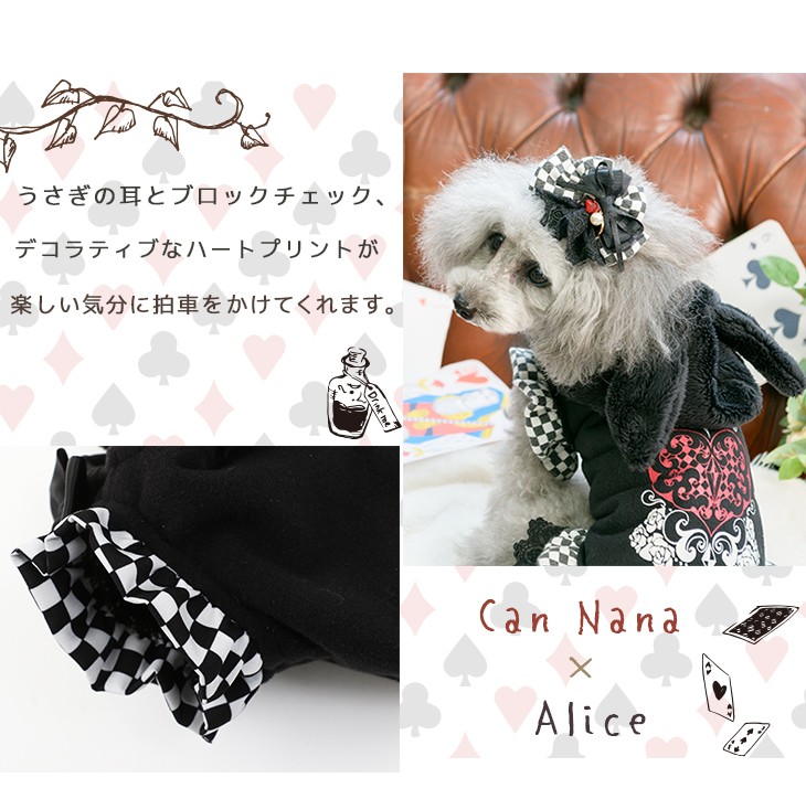 犬 服 犬服 パーカー うさ耳 アリス 小型犬 シーズー トイプードル