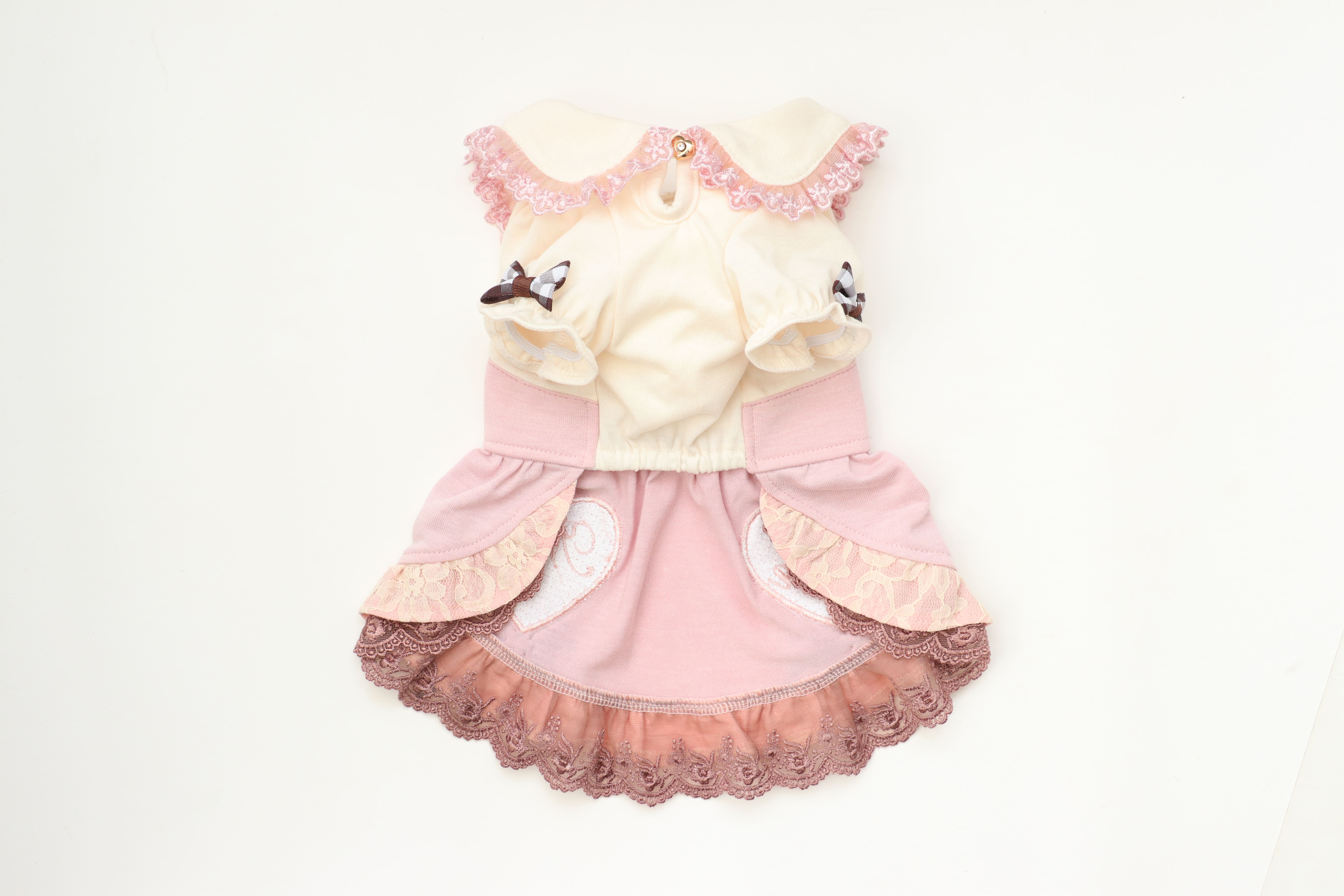 CanNana 犬 服 犬の服 春服 スゥイートハートワンピース レース