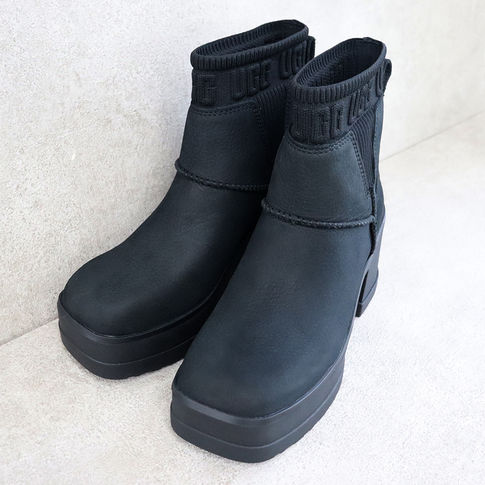 （K25608）★美品★ UGG アグ ニット ブーツ 24㎝ ブラック K25608）☆美品☆ UGG アグ ニット ブーツ 24㎝ ブラック