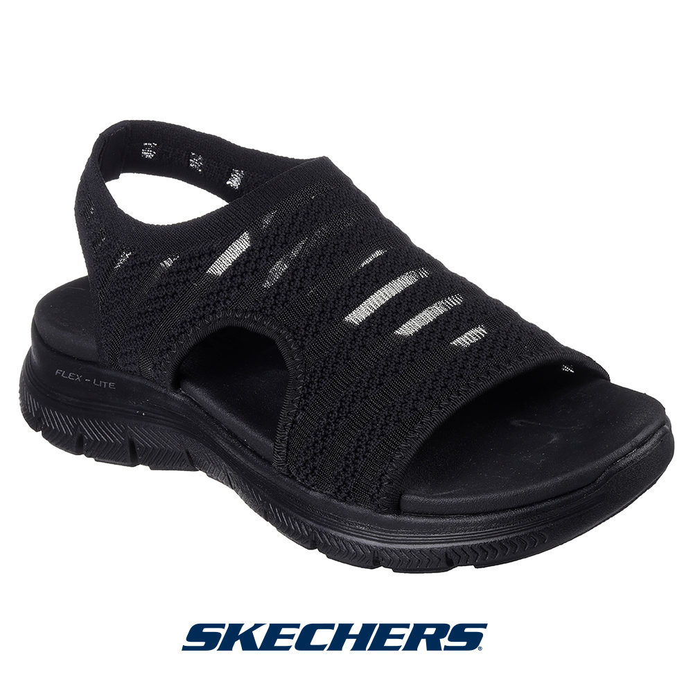 SKECHERS スケッチャーズ 119479-bbk ブラック レディース yogafoam ヨガフォーム スポーツサンダル FLEXAPPEAL フレックスアピール バンドメッシュ ストレッチ｜canoe-trico