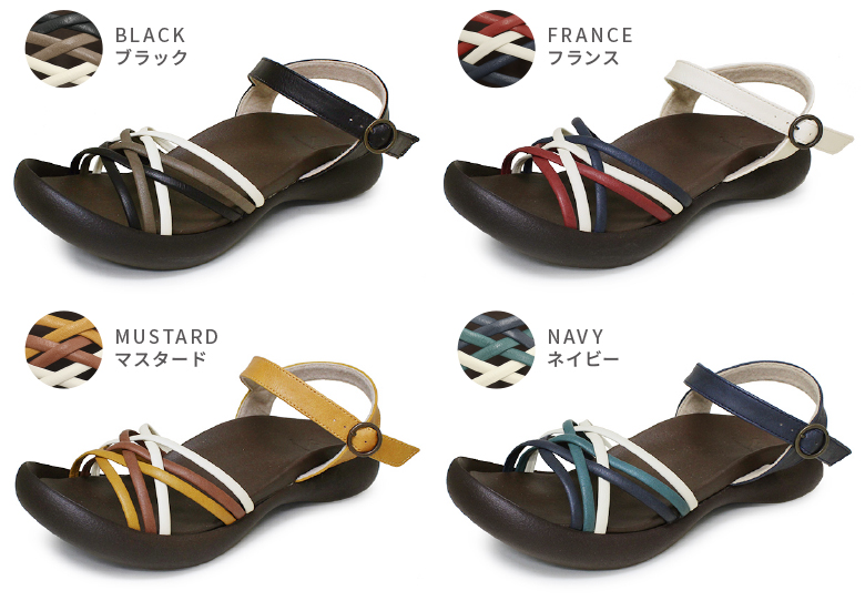 リゲッタ カヌー サンダル レディース 編み込み バックストラップ ぺたんこ フラット 履きやすい 疲れにくい 痛くない CJFD5311a | Regetta Canoe | 19