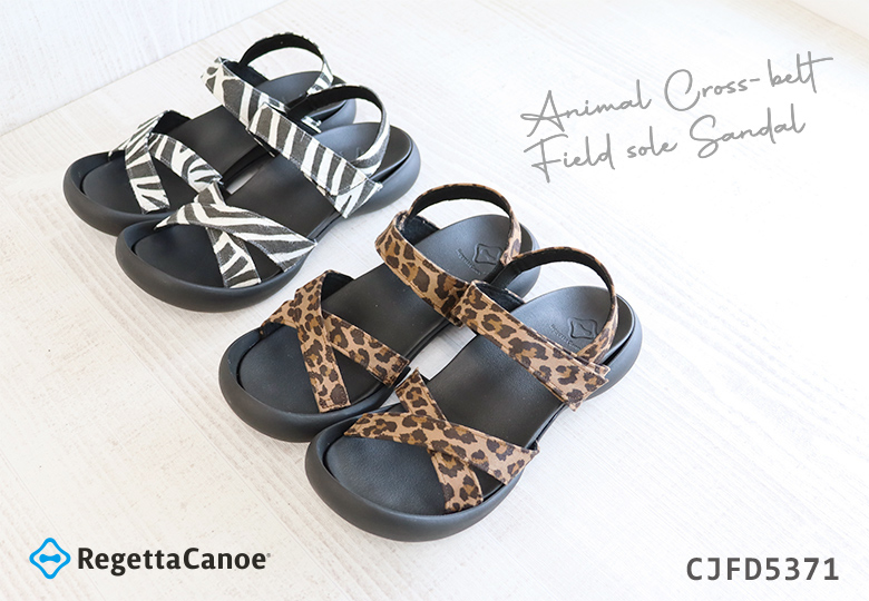 Regetta Canoe リゲッタ カヌー サンダル レディース レオパード