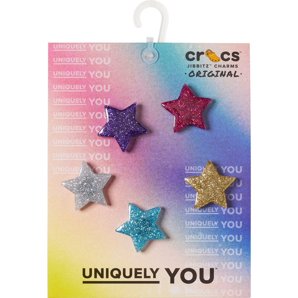 Yahoo! Yahoo!ショッピング(ヤフー ショッピング)crocs クロックス ジビッツ jibbitz アクセサリー チャーム 10012932 Icon Glitter Stars 5 Pack 5個セット スター 星 グリッター ラメ キラキラ