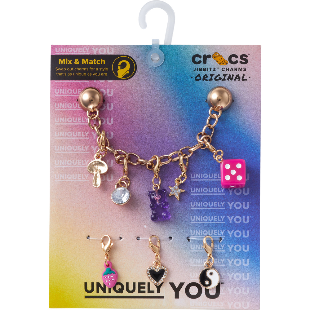Yahoo! Yahoo!ショッピング(ヤフー ショッピング)crocs クロックス ジビッツ jibbitz アクセサリー チャーム 10012955 Custom Charm Chain 5 Pack 5個セット チェーン ゴールド かわいい カスタマイズ