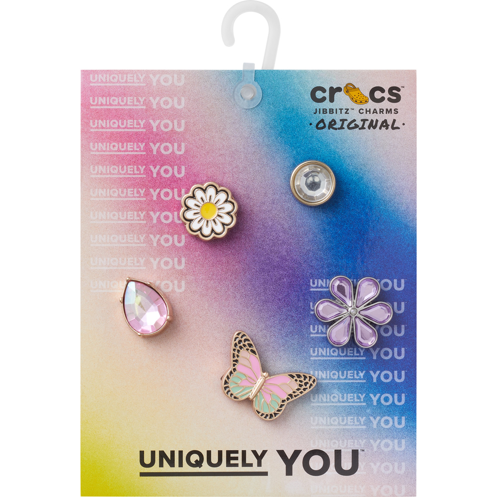 Yahoo! Yahoo!ショッピング(ヤフー ショッピング)crocs クロックス ジビッツ jibbitz アクセサリー チャーム 10013679 Elevated Nature 5 Pack 5個セット 蝶々 花 キラキラ カスタマイズ
