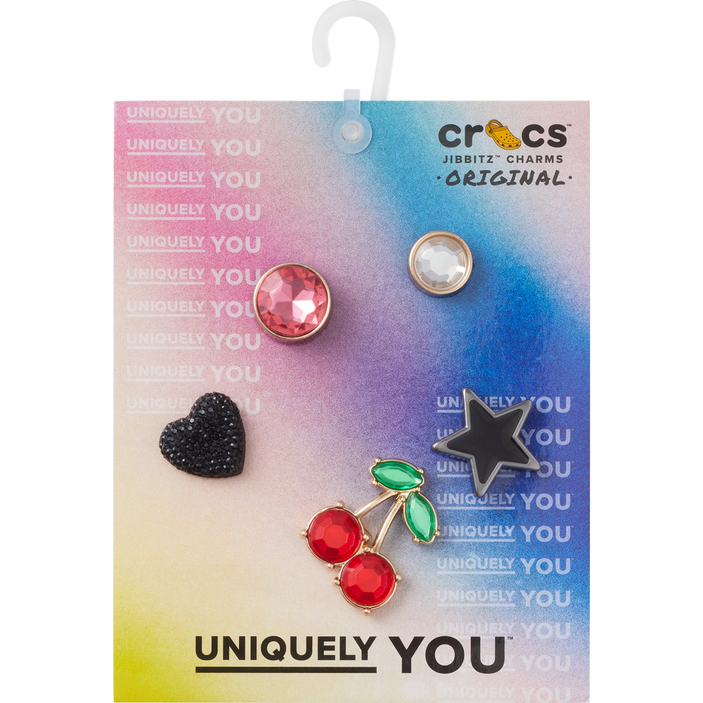 Yahoo! Yahoo!ショッピング(ヤフー ショッピング)crocs クロックス ジビッツ jibbitz アクセサリー チャーム 10013680 Elevated Shoelery 5 Pack 5個セット サクランボ チェリー キラキラ かわいい カスタマイズ