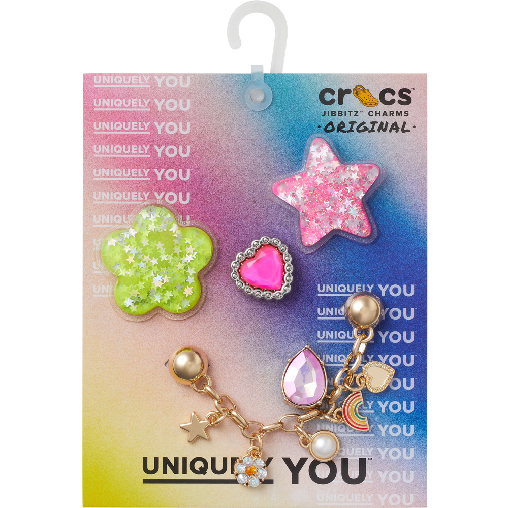 Yahoo! Yahoo!ショッピング(ヤフー ショッピング)crocs クロックス ジビッツ jibbitz アクセサリー チャーム 10013683 Good Mix Elevated Symbol 5 Pack 5個セット 星 お花 ハート チェーン カスタマイズ