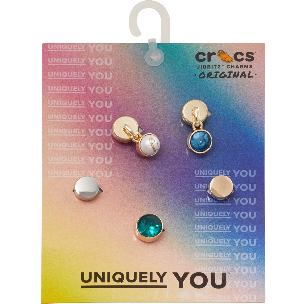 Yahoo! Yahoo!ショッピング(ヤフー ショッピング)crocs クロックス ジビッツ jibbitz アクセサリー チャーム 10014547 Prep Elevated Circle 5 Pack 5個セット ストーン 揺れる かわいい ゴールド カスタマイズ