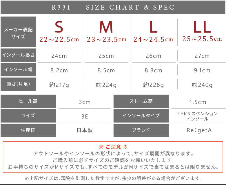 Re:getA（リゲッタ） シューズ レディース 靴 R331 コンフォート