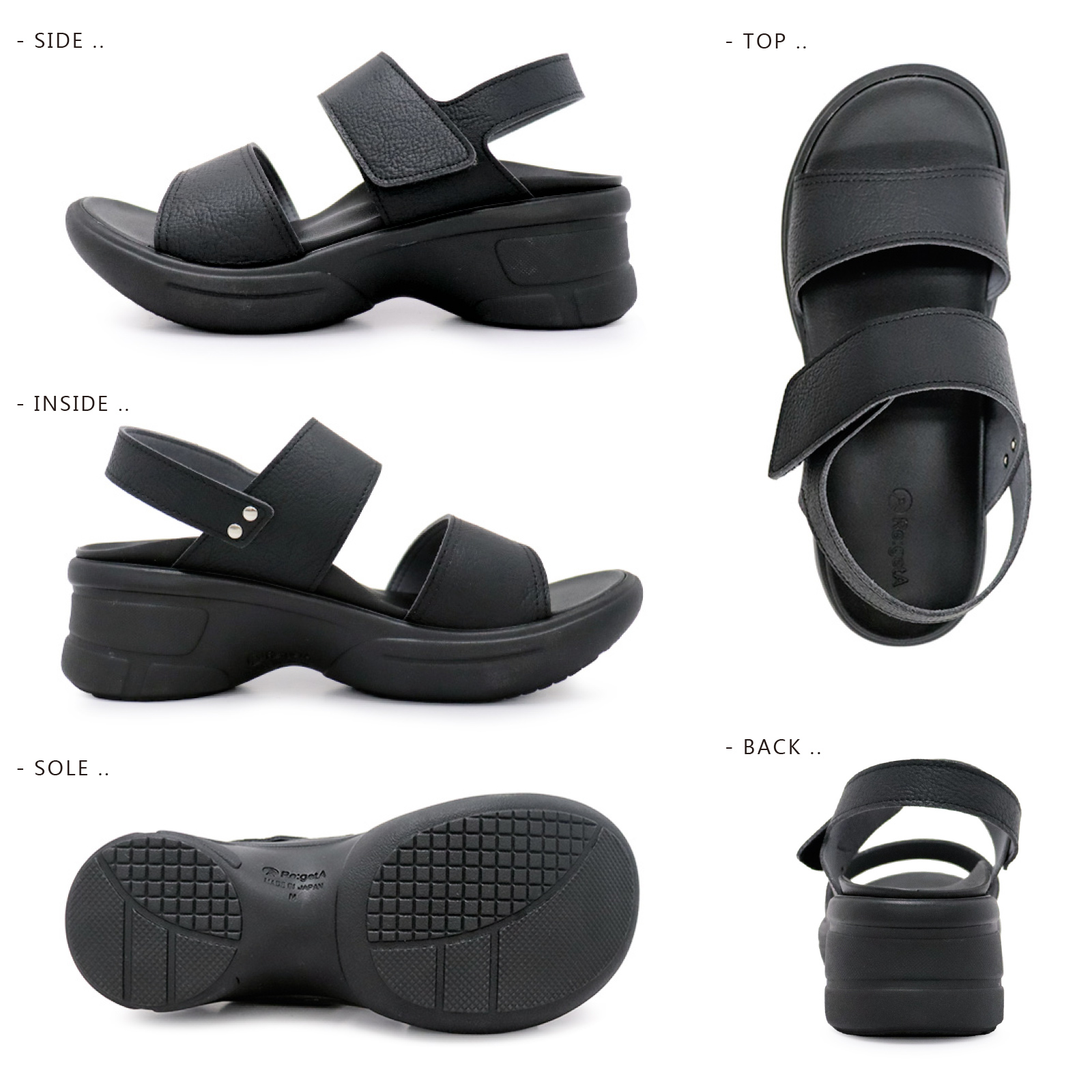 Re:getA（リゲッタ） サンダル ウェッジ 厚底 レディース RE552 2本