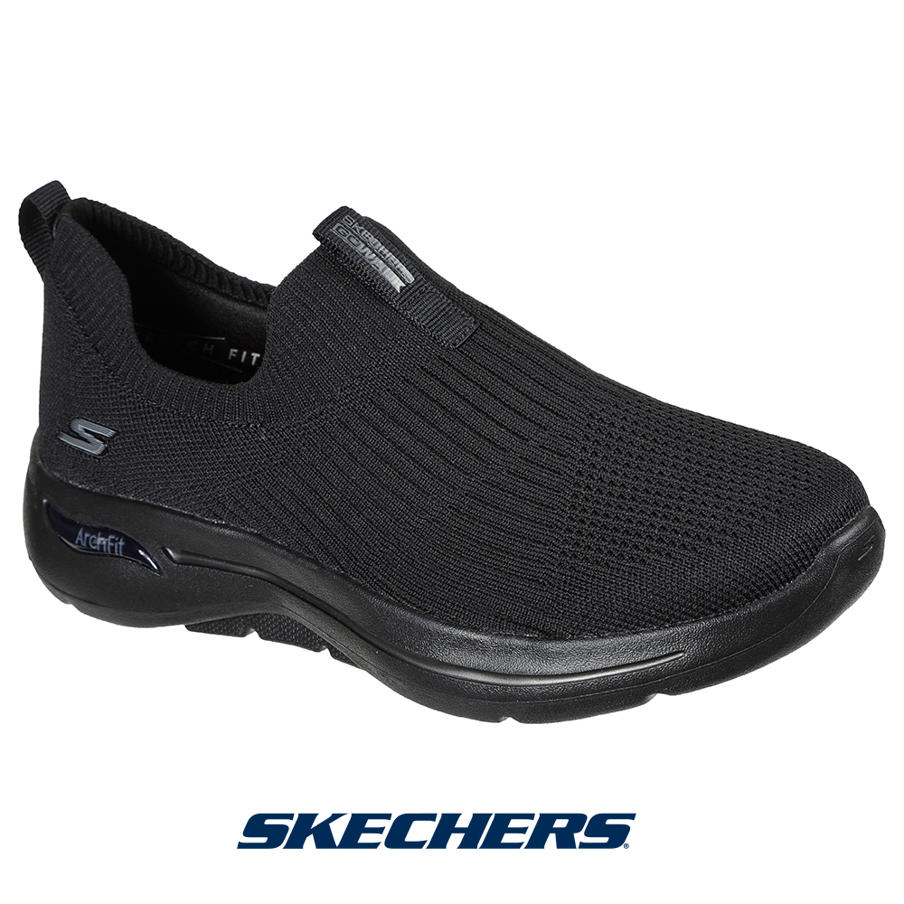 スケッチャーズ 124409-bbk レディース スニーカー SKECHERS 靴 くつ アーチフィット archfit スリッポン クッション GO WALK ARCH FIT ゴーウォーク｜canoe-trico