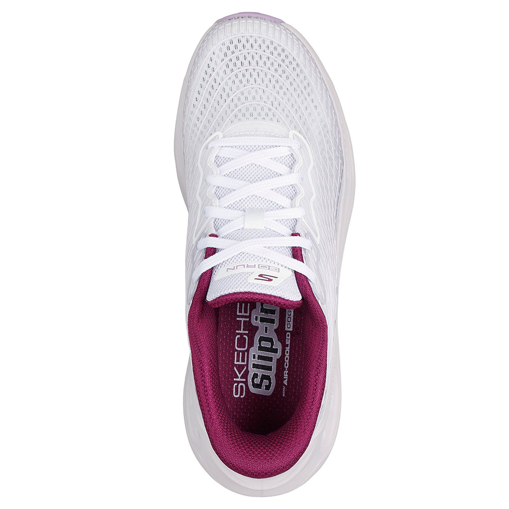 40%OFF セール スケッチャーズ レディース 129404 WLV ホワイト/ラベンダー スニーカー SKECHERS  スリップインズ MAX CUSHIONING GLIDE-STEP - SAPPHIREの画像