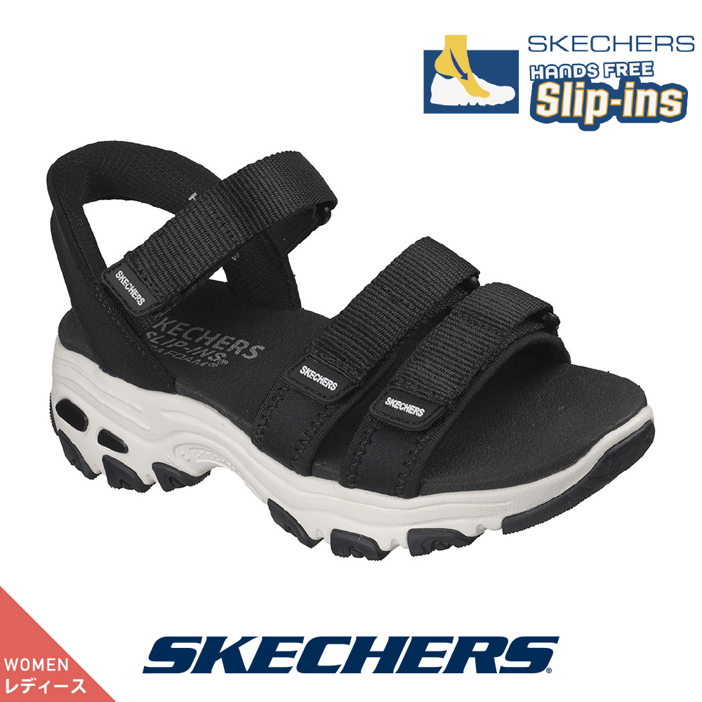 パワースポット SKECHERS（スケッチャーズ） レディース 163651 BLK ブラック サンダル