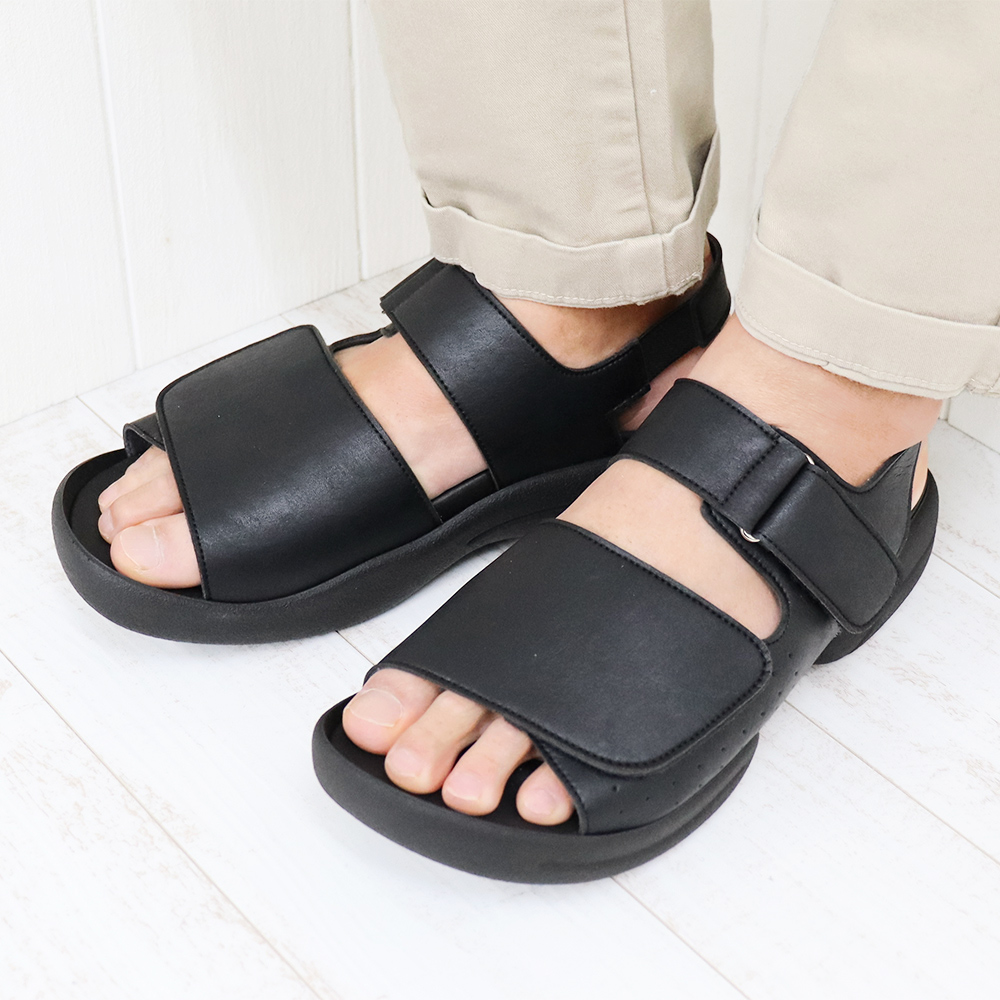 Re:getA リゲッタ サンダル メンズ R230M 黒ソール バックベルト Re:getA リゲッタ サンダル メンズ R230M 黒ソール バックベルト