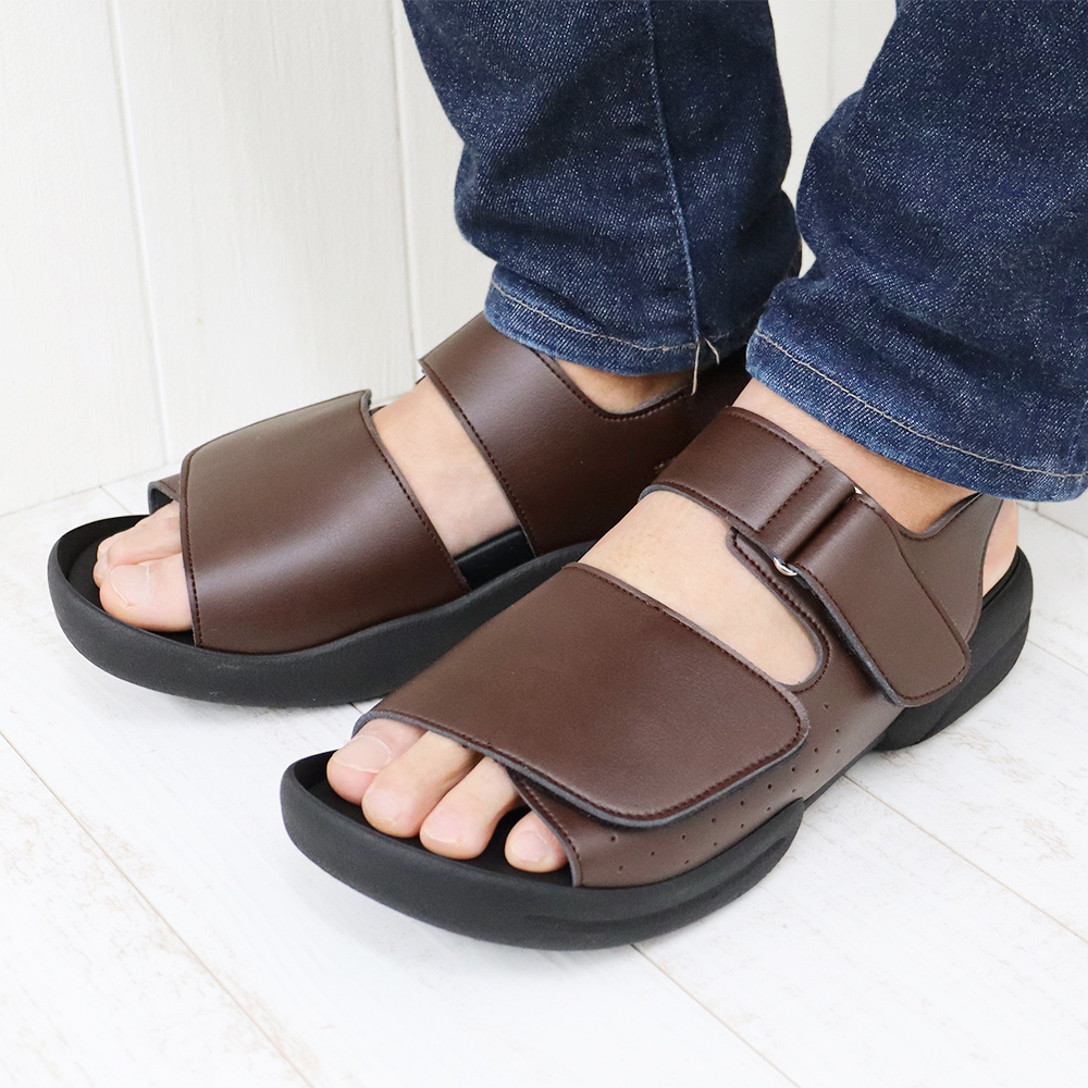 Re:getA リゲッタ サンダル メンズ R230M 黒ソール バックベルト Re:getA リゲッタ サンダル メンズ R230M 黒ソール バックベルト