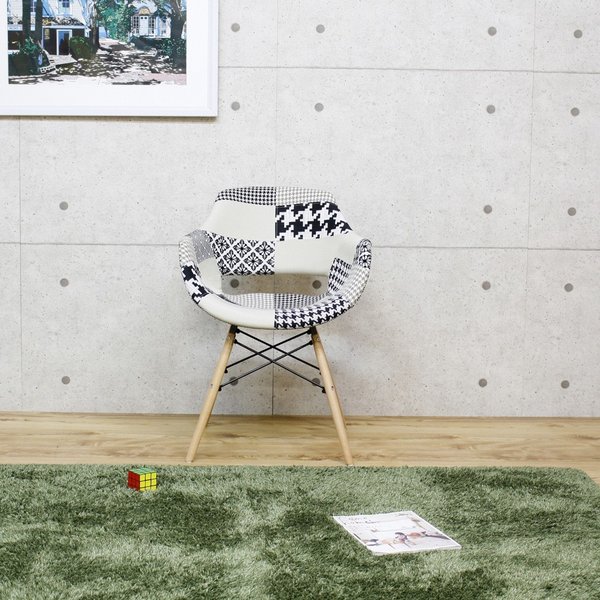 パッチワークデザインチェアー ダイニングチェア 北欧 頑丈 インテリア