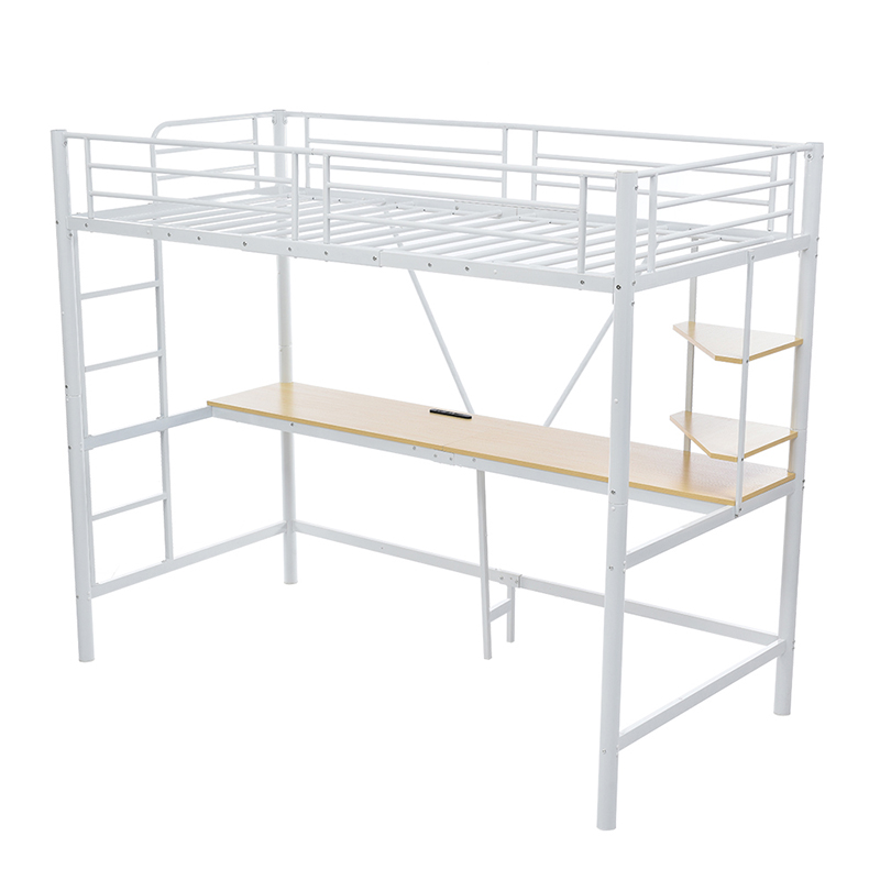 システムベット ロフトベッド シングル コンセント付き デスク付き