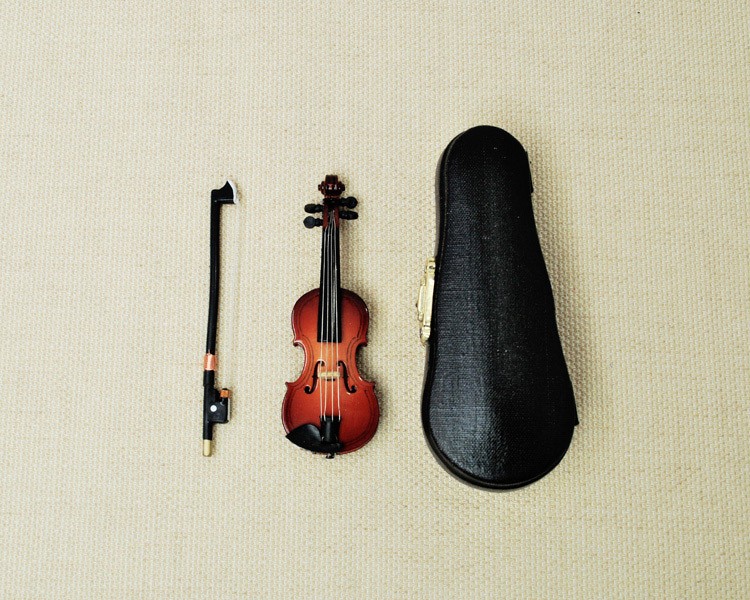 ミニチュア楽器 バイオリン 7cmサイズ 楽器 音楽雑貨 スタンド ケース