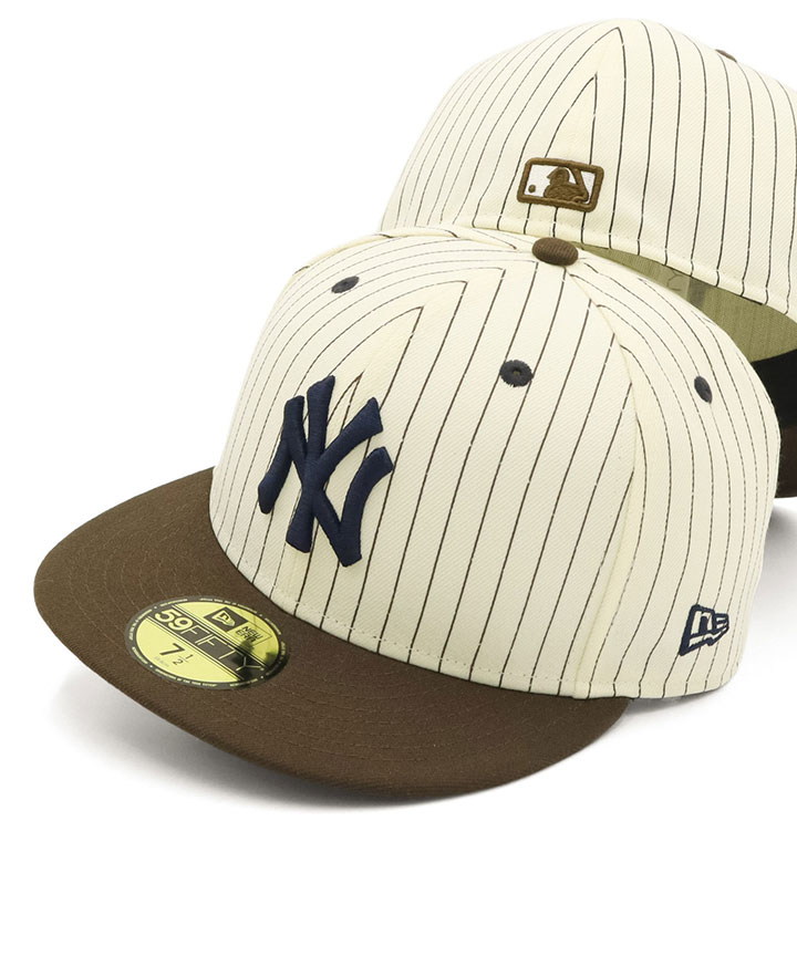 ニューエラ　New York Yankees ストライプキャップ　7 2/1 NEW ERA ニューエラキャップ 59FIFTY MLB ピンストライプ