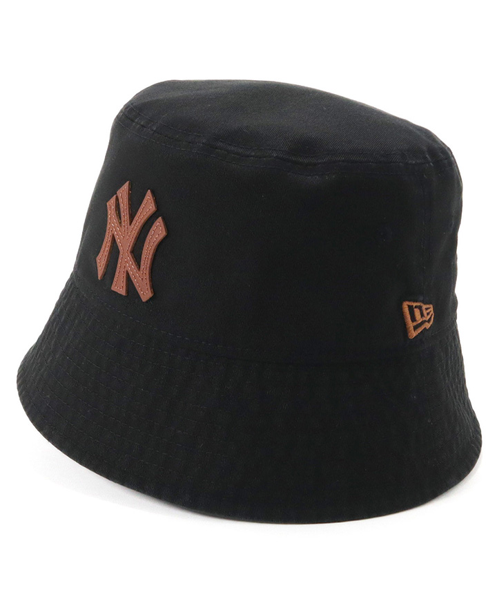 NEW ERA（ニューエラ） バケットハット NYレザーパッチ ONSPOTZ別注