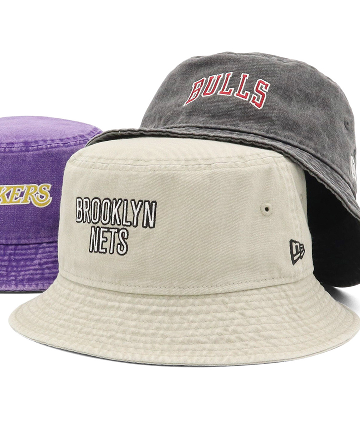 NBA ユニセックス ナノワッペンポイント バケットハット 3colors NEW ERA Champion チャンピオン ロゴワッペン バケットハット