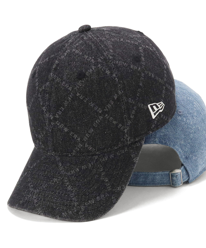 2点セット　NYデニムモノグラムキャップ　LAキャップニューエラ NEW ERA ニューエラキッズ キャップ MLB デニムモノグラム