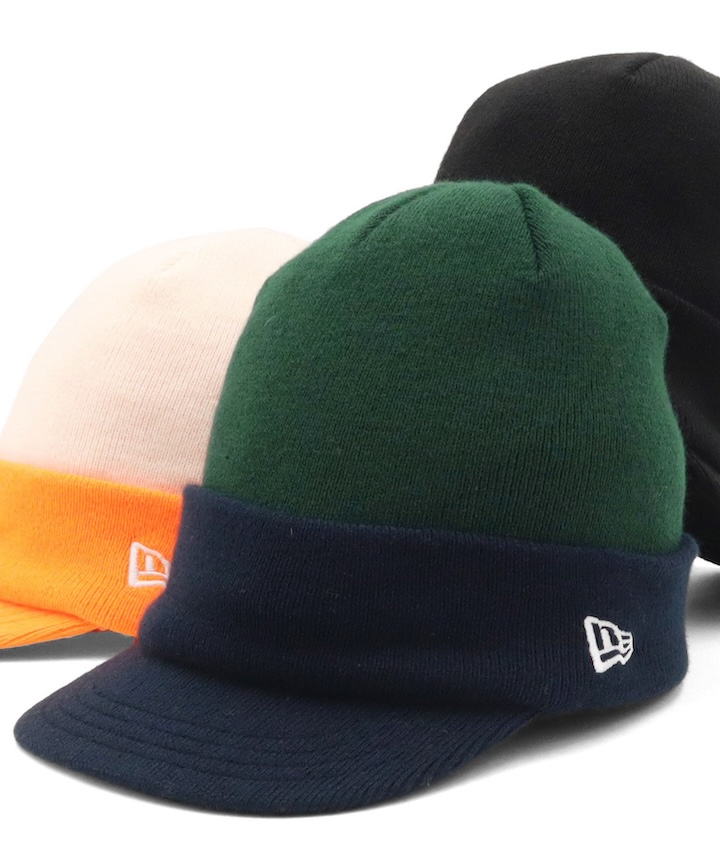 NEW ERA（ニューエラ） バイザーニット帽ショート 無地 : ONSPOTZ